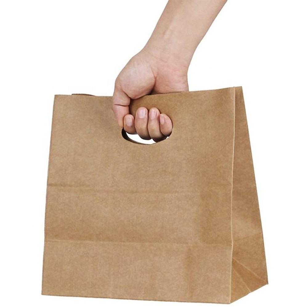 Paper Shopping Kraft Die Cut Handle Bags 11x6x11 Inches - Case of 400