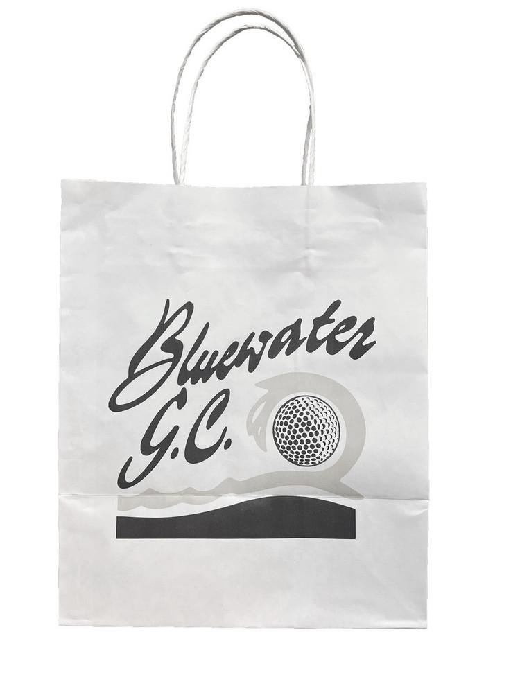 Paper Bags 8.25 x 4.25 x 10.75 Inches White - Case 250