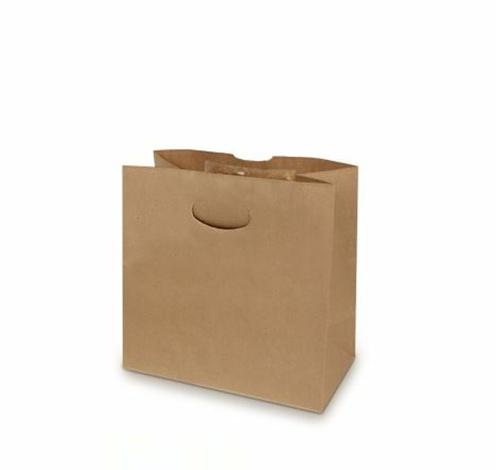 Paper Shopping Kraft Die Cut Handle Bags 11x6x11 Inches - Case of 400